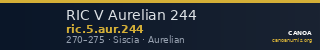 RIC V Aurelian 244 — CANOA
