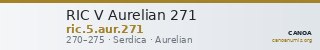 RIC V Aurelian 271 — CANOA