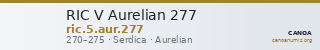 RIC V Aurelian 277 — CANOA