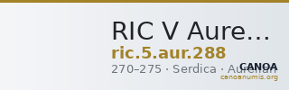 RIC V Aurelian 288 — CANOA