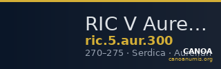 RIC V Aurelian 300 — CANOA