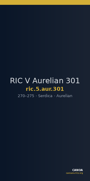 RIC V Aurelian 301 — CANOA