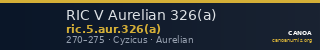 RIC V Aurelian 326(a) — CANOA