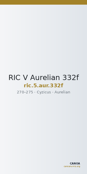 RIC V Aurelian 332f — CANOA