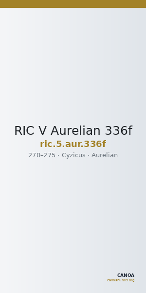 RIC V Aurelian 336f — CANOA