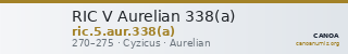 RIC V Aurelian 338(a) — CANOA