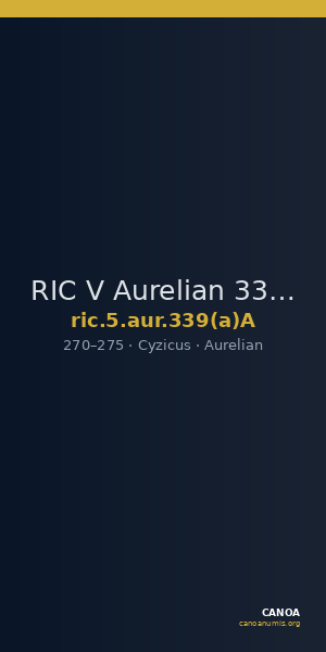 RIC V Aurelian 339(a)A — CANOA