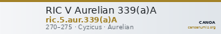 RIC V Aurelian 339(a)A — CANOA