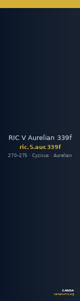 RIC V Aurelian 339f — CANOA