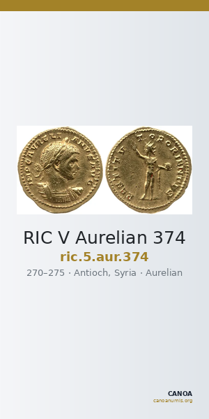 RIC V Aurelian 374 — CANOA