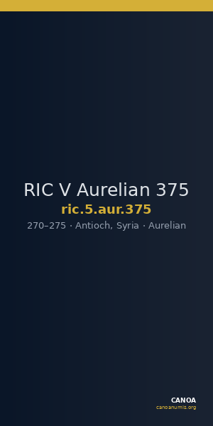 RIC V Aurelian 375 — CANOA