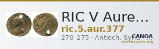 RIC V Aurelian 377 — CANOA