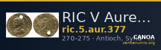 RIC V Aurelian 377 — CANOA