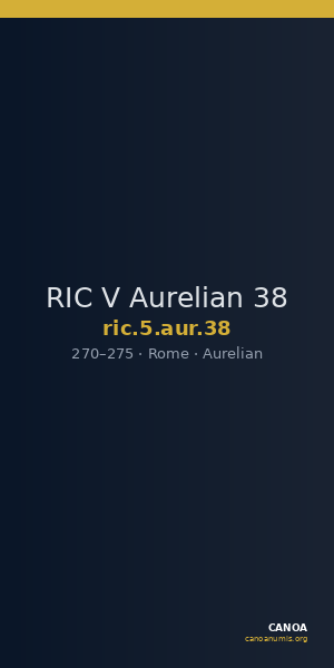RIC V Aurelian 38 — CANOA