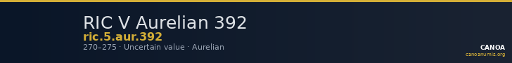 RIC V Aurelian 392 — CANOA