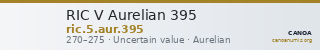 RIC V Aurelian 395 — CANOA