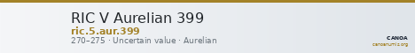 RIC V Aurelian 399 — CANOA