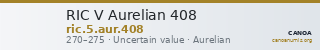 RIC V Aurelian 408 — CANOA
