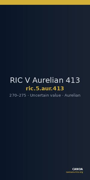 RIC V Aurelian 413 — CANOA