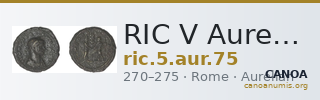 RIC V Aurelian 75 — CANOA