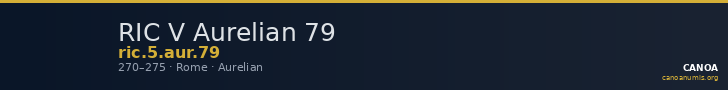 RIC V Aurelian 79 — CANOA