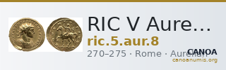 RIC V Aurelian 8 — CANOA