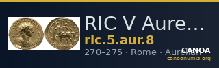 RIC V Aurelian 8 — CANOA