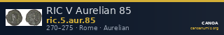 RIC V Aurelian 85 — CANOA