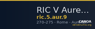 RIC V Aurelian 9 — CANOA