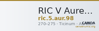 RIC V Aurelian 98 — CANOA