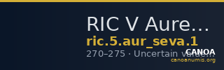 RIC V Aurelian and Severina 1 — CANOA