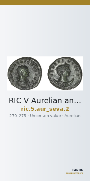 RIC V Aurelian and Severina 2 — CANOA
