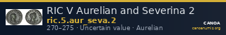 RIC V Aurelian and Severina 2 — CANOA