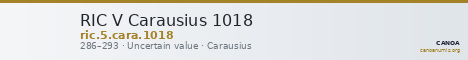 RIC V Carausius 1018 — CANOA
