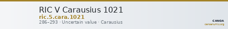 RIC V Carausius 1021 — CANOA