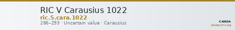 RIC V Carausius 1022 — CANOA