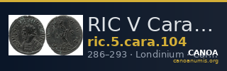 RIC V Carausius 104 — CANOA