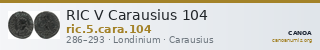 RIC V Carausius 104 — CANOA