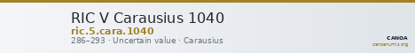 RIC V Carausius 1040 — CANOA