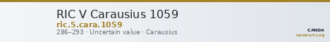 RIC V Carausius 1059 — CANOA