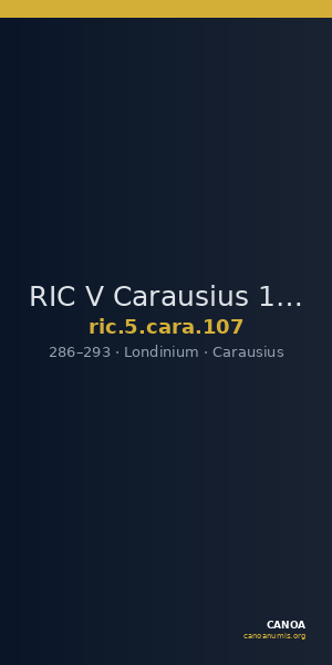 RIC V Carausius 107 — CANOA