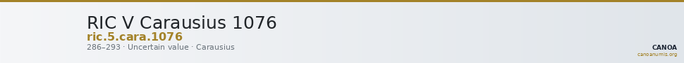 RIC V Carausius 1076 — CANOA