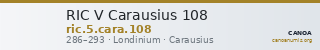 RIC V Carausius 108 — CANOA