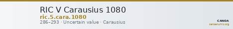 RIC V Carausius 1080 — CANOA