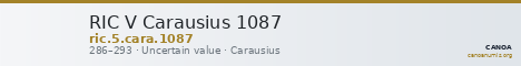 RIC V Carausius 1087 — CANOA