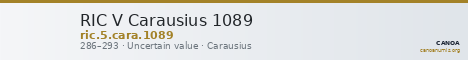 RIC V Carausius 1089 — CANOA