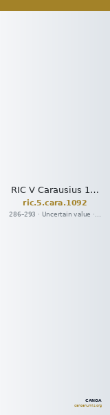 RIC V Carausius 1092 — CANOA