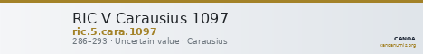 RIC V Carausius 1097 — CANOA