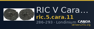 RIC V Carausius 11 — CANOA