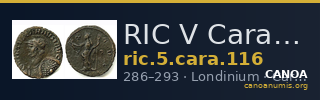 RIC V Carausius 116 — CANOA